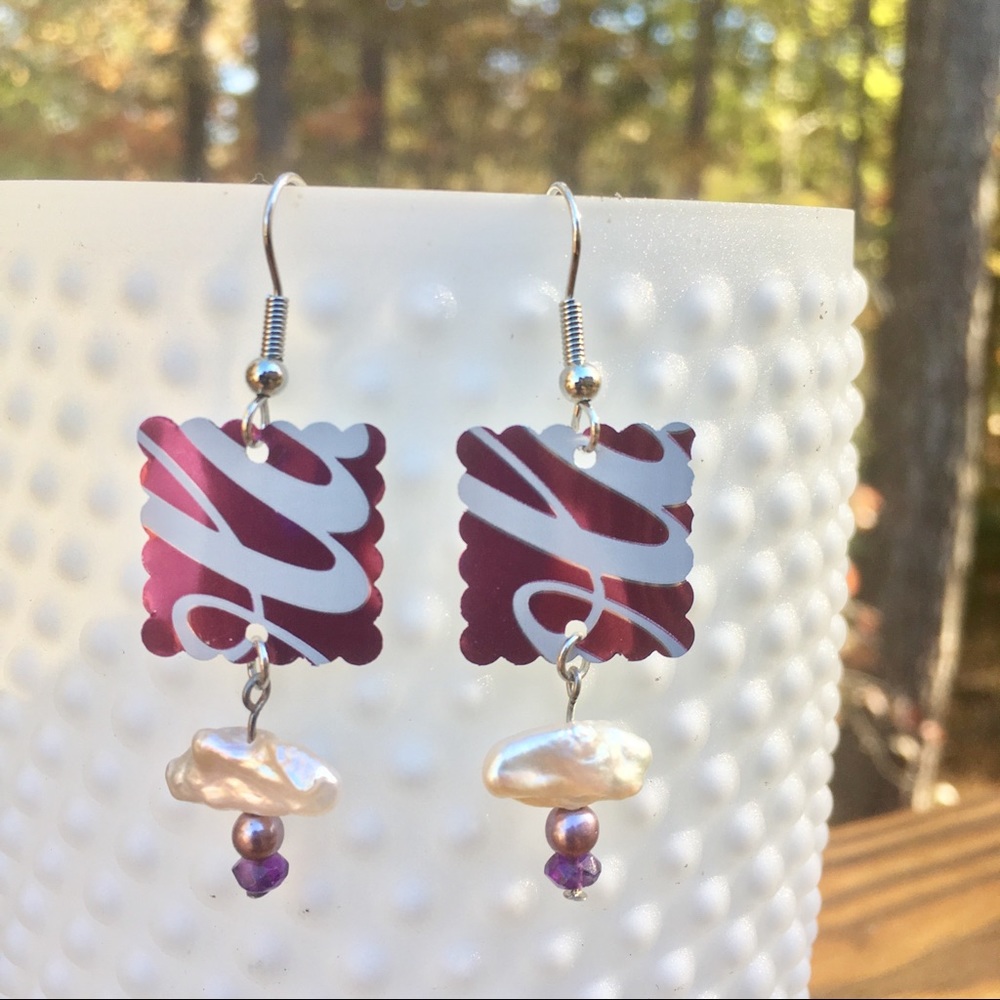 Cherry 🍒 Coke Coca-Cola Soda Pop Can Earrings